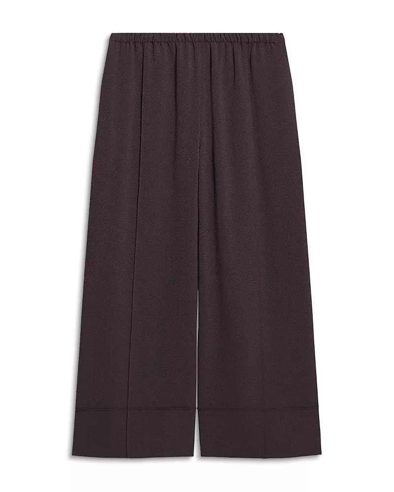 Theory Pintuck Pebble Crepe Seamed Pants