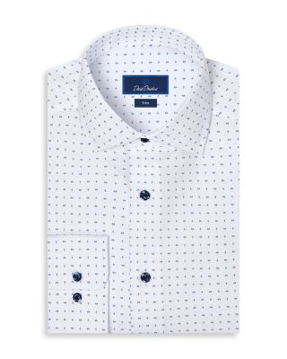 Trim Fit Neat Print Dress Shirt