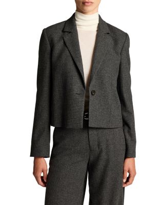 Printed Cropped Blazer