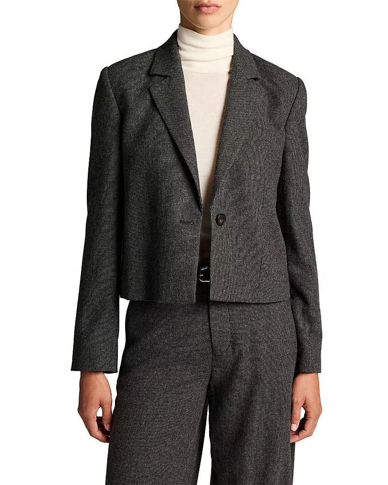 Vince Printed Cropped Blazer