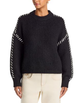 Whipstitch Trim Crewneck Sweater - Exclusive