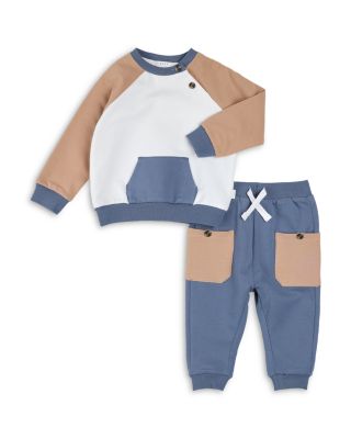 Boys Long Sleeve Color Block Top and Pants Set - Baby