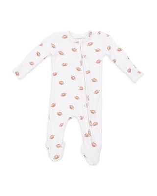 Boys Mini Footballs Two Way Zipper Footie - Baby