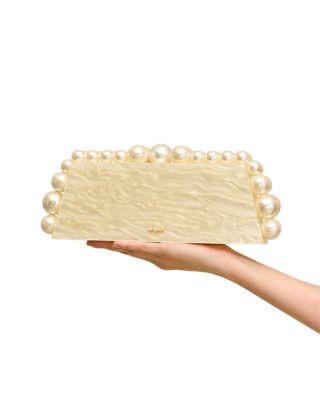 Eos Lungo Beaded Trim Clutch