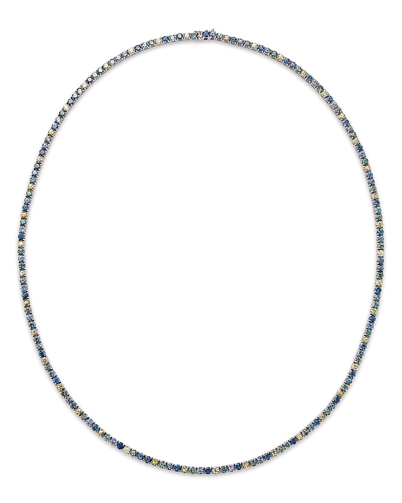 Bloomingdale's Fine Collection Montana Sapphire Ombre Necklace in 14K White Gold, 24