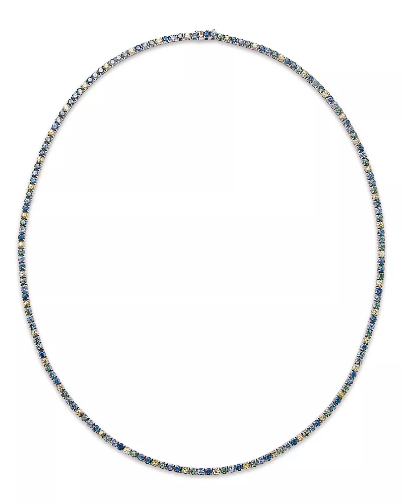 Bloomingdale's Fine Collection Montana Sapphire Ombre Necklace in 14K White Gold, 24