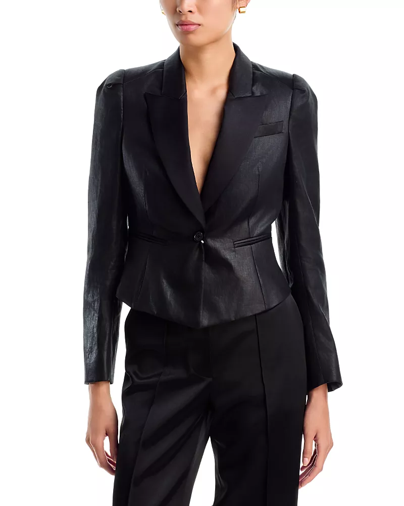 McQueen Linen Short Blazer