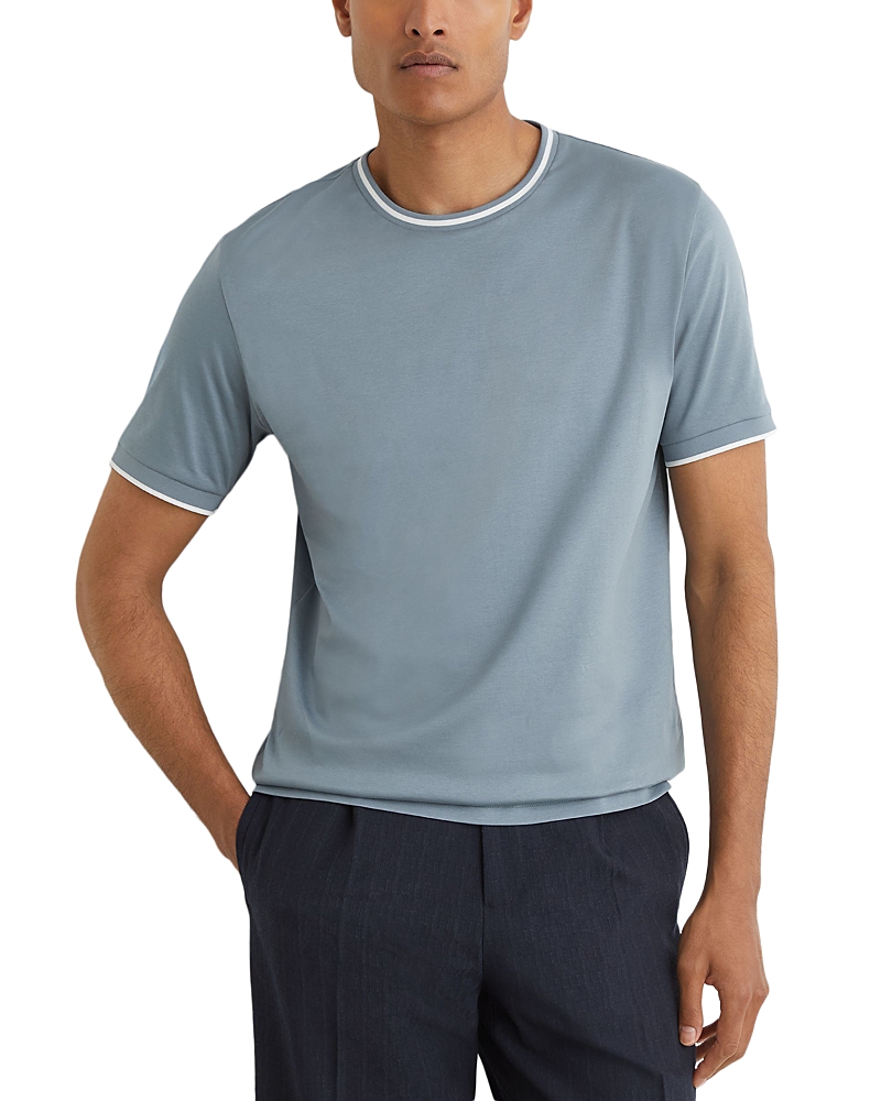 Reiss Ainsley Tailored Fit Contrast Tipping Short Sleeve Tee