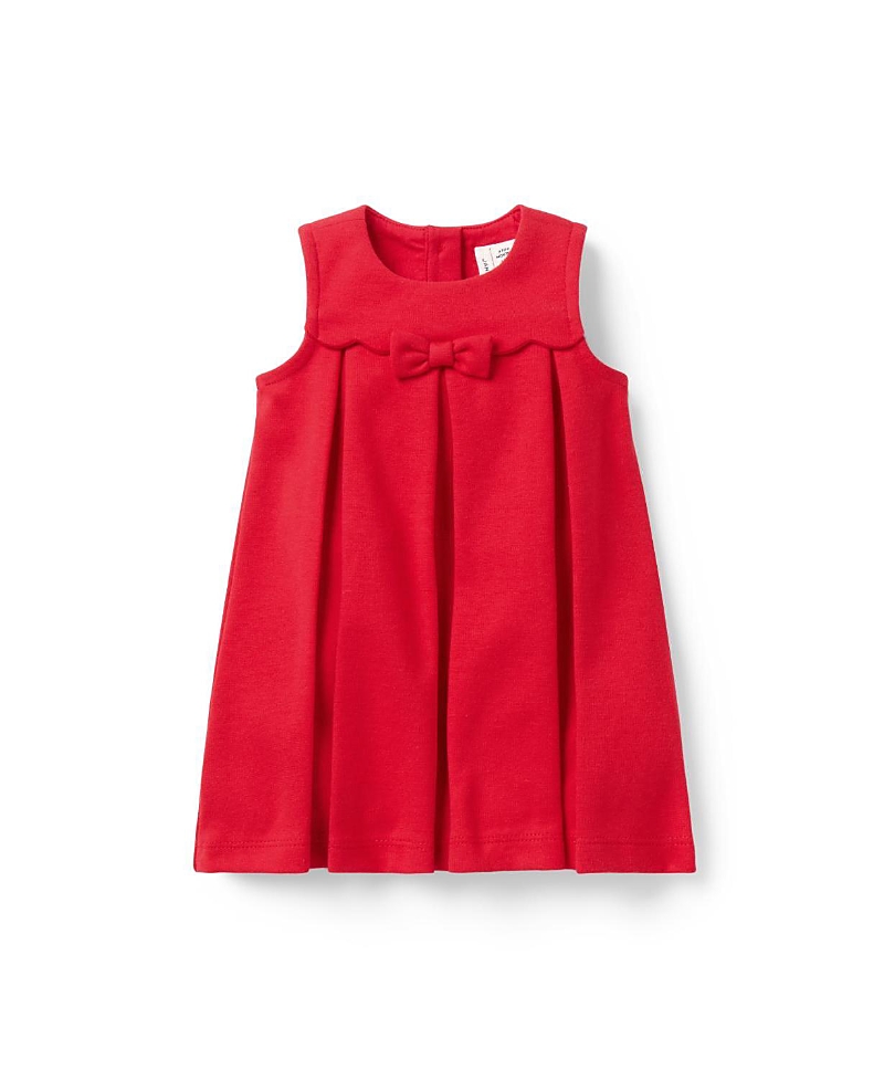 Janie and Jack Girls' Pleated Ponte Dress - Baby