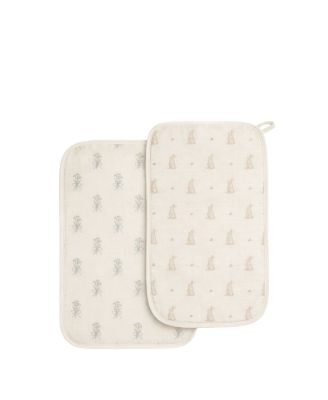  Girls' 2-Piece Muslin Burp Cloths - Baby