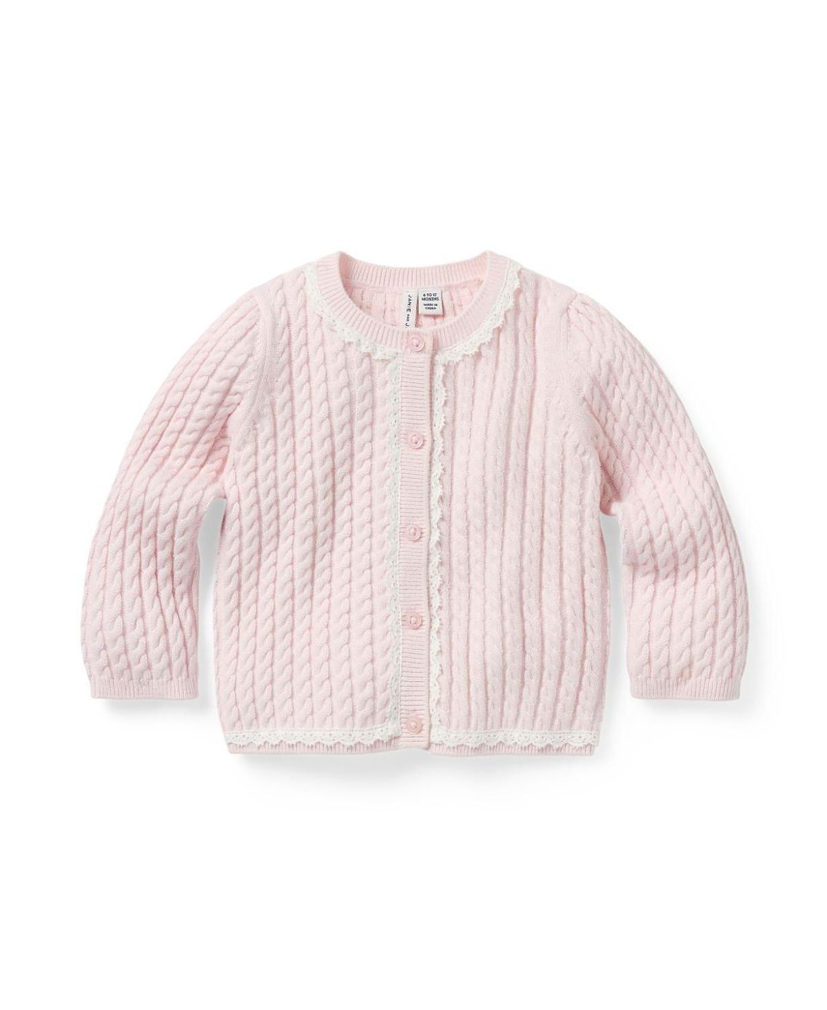 Janie and Jack Girls' Cable Knit Cardigan - Baby