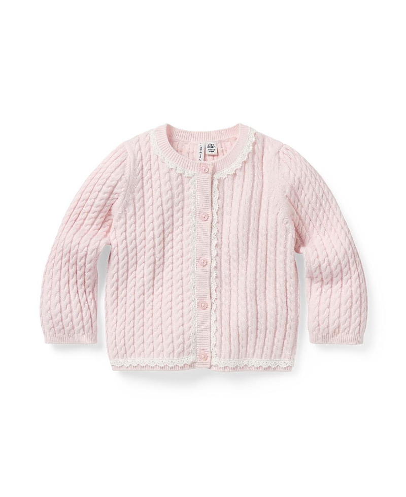 Janie and Jack Girls' Cable Knit Cardigan - Baby