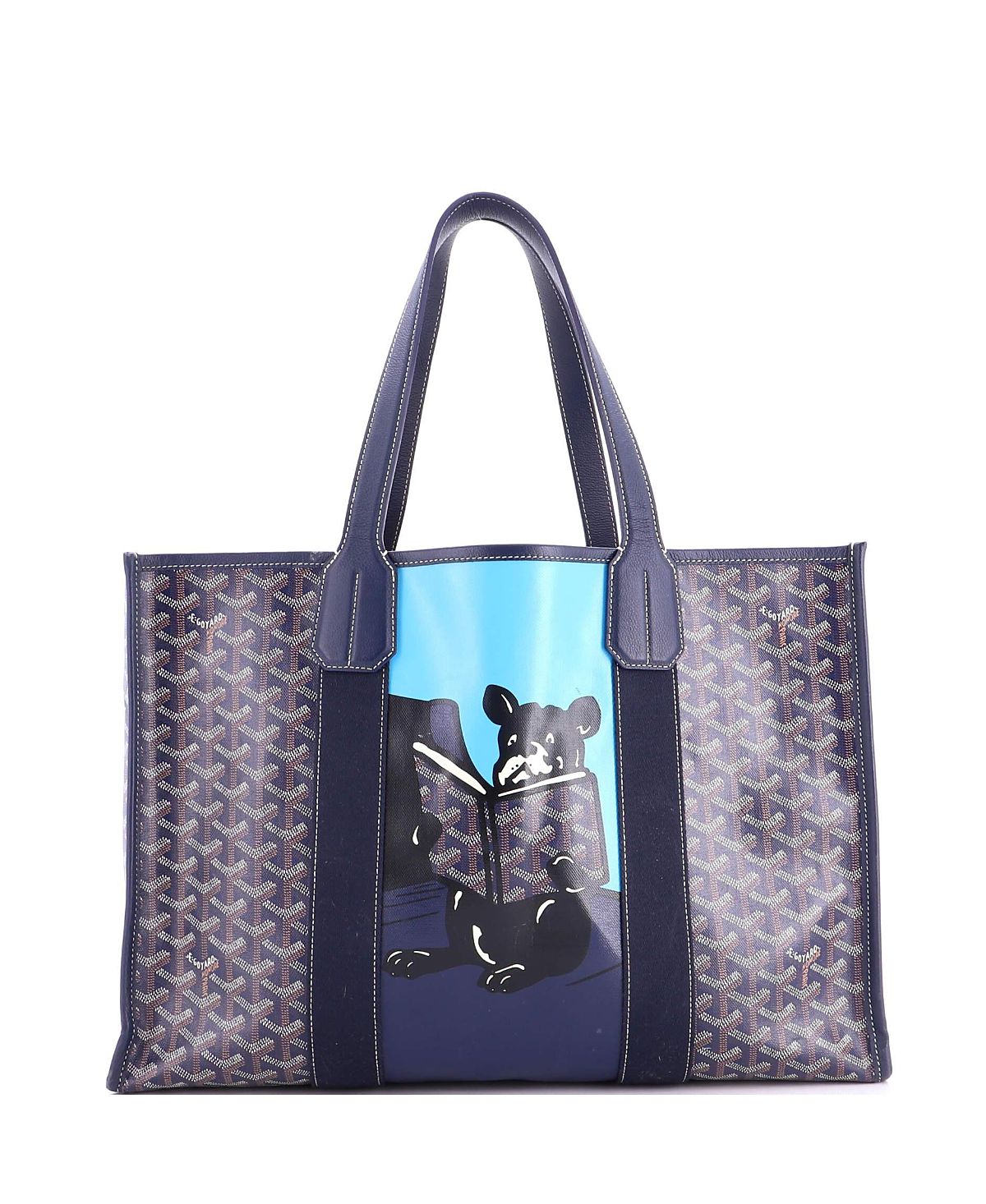 Pre-Owned Goyard Mm Villette Tote Printed Coated Canvas