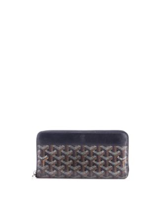   Matignon Zip Wallet Coated Canvas with Leather