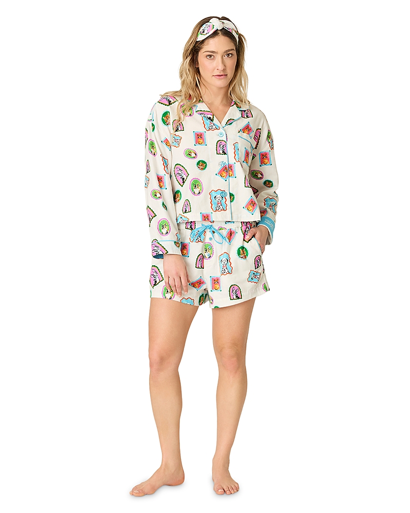Pj Salvage Dog Print Flannel Pajama Set