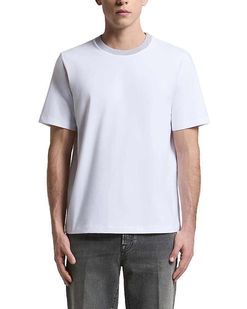 Peserico Regular Crewneck Cotton Blend T-Shirt