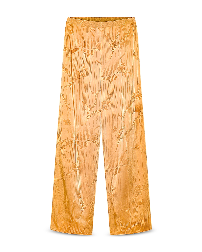 forte_forte The Lotus Fluid Jacquard High Waist Pants