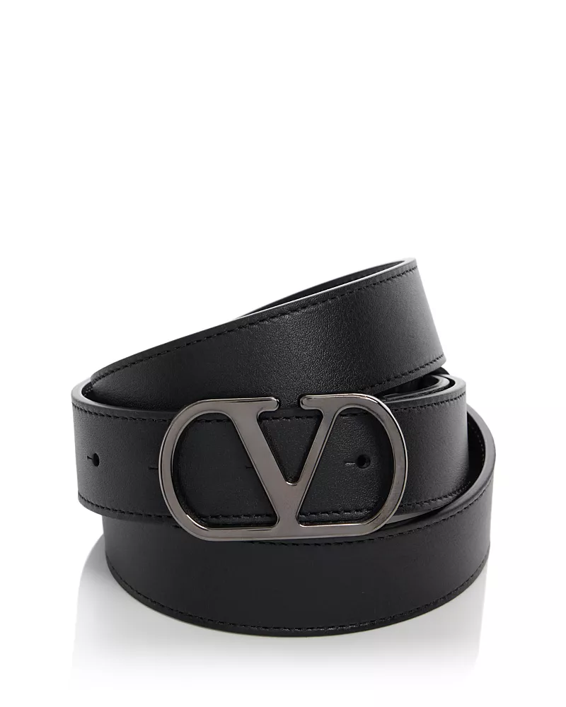 Valentino Garavani Men's VLogo Leather Belt