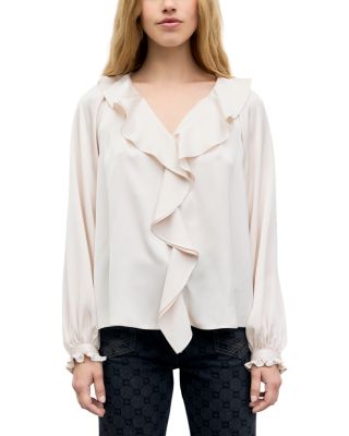 Lori Ruffle Neck Long Sleeve Blouse