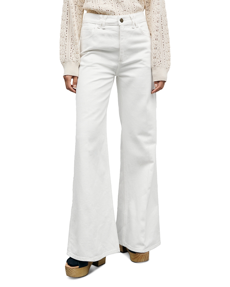 Gerard Darel Bianca High Rise Straight Jeans in White