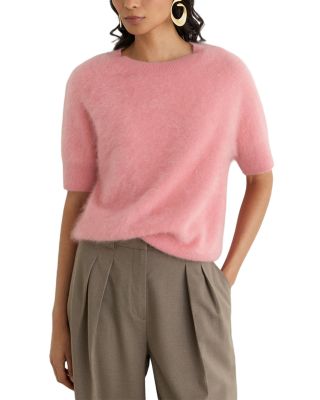 Brushed Cashmere Tee Sweater