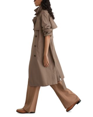 Azura Hooded Double Breasted Trench Coat