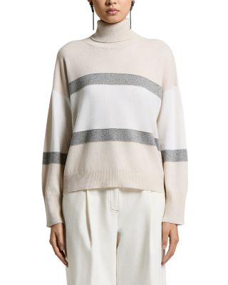 Wool Silk & Cashmere Turtleneck Sweater