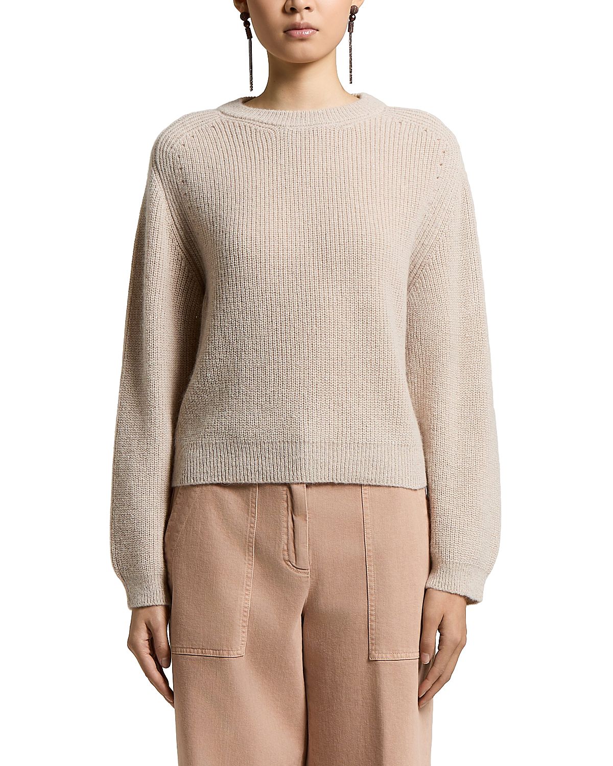 Peserico Crewneck Sweater with Micro Sequins