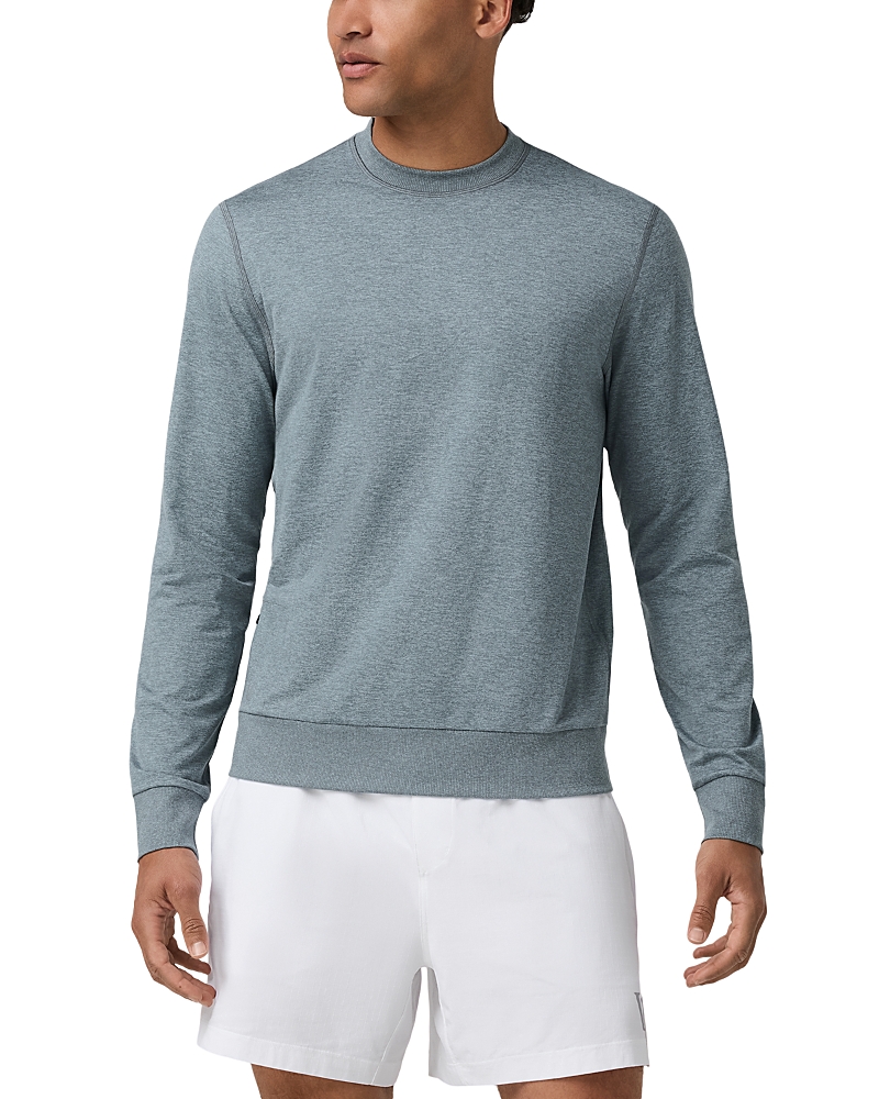 Vuori Ponto Long Sleeve Performance Sweatshirt in Black Heather