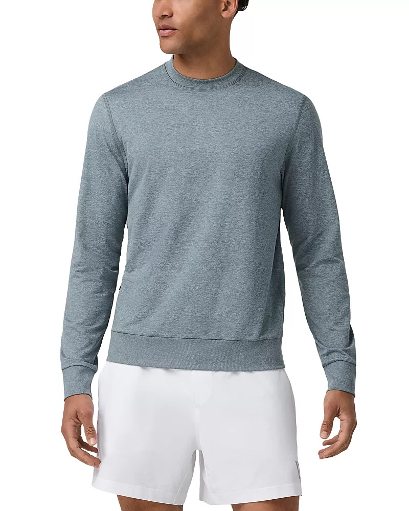 Vuori Ponto Long Sleeve Performance Sweatshirt in Black Heather
