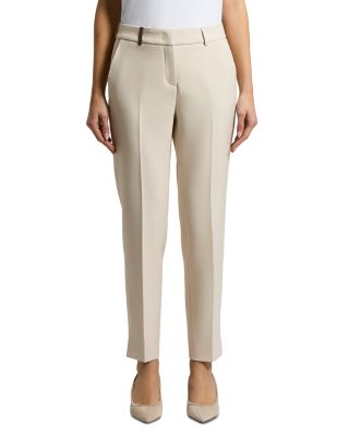 Bistretch Compact Double Technical Canvas Woman Cigarette Pants