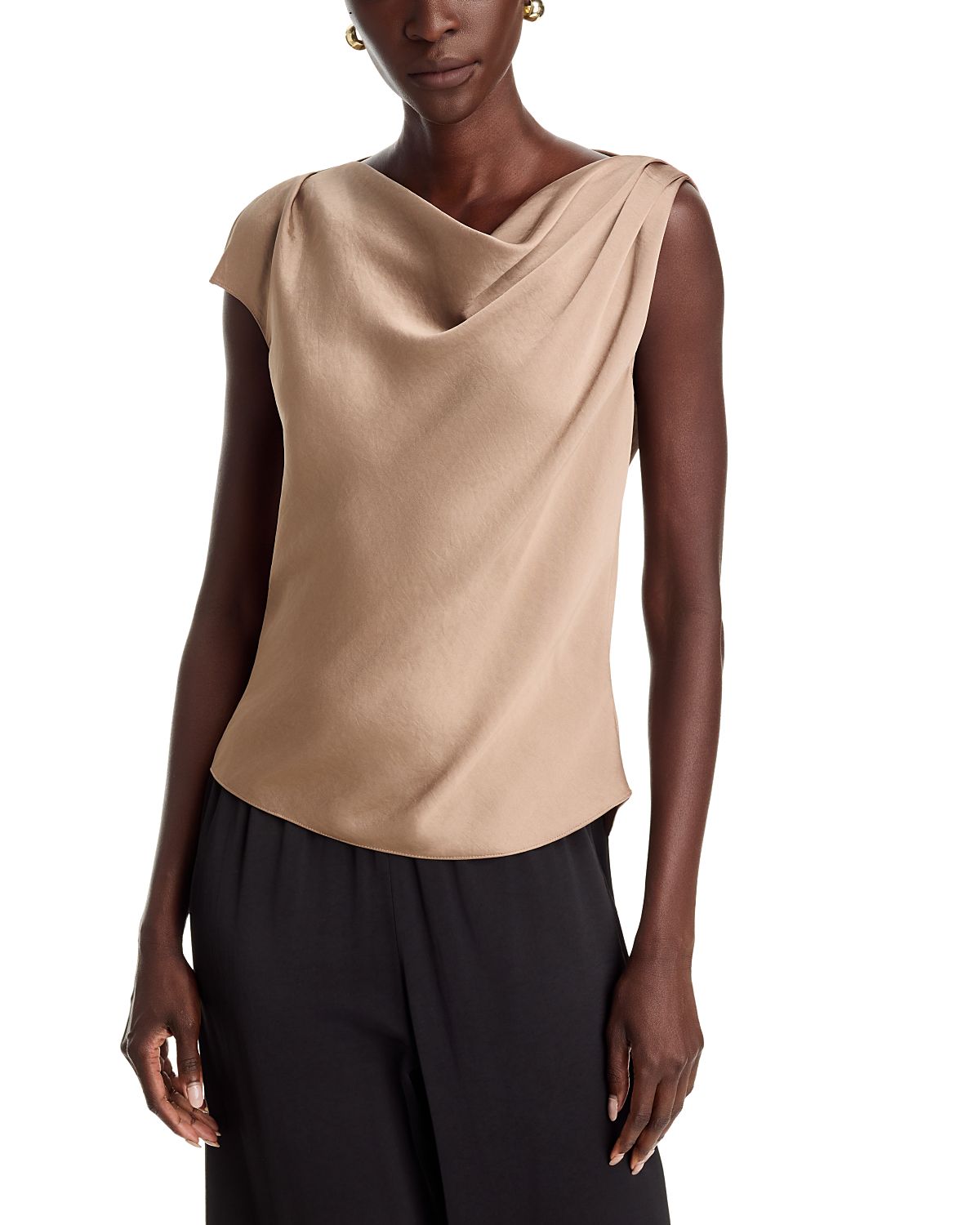 Theory Split Sleeve Cowl Neck Top
