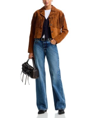 Smoked Paprika Leather Fringe Jacket - thumbnail 2