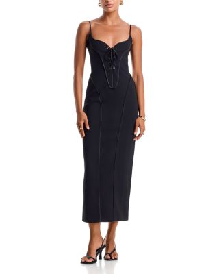 Paris Georgia Paloma Lace Up Maxi Dress