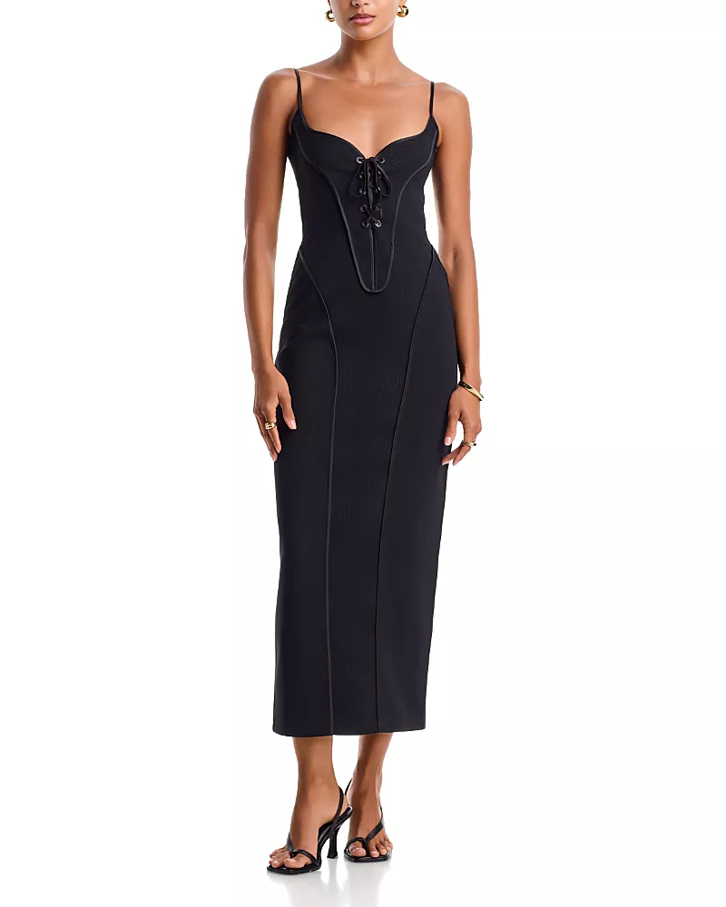 Paris Georgia Paloma Lace Up Maxi Dress