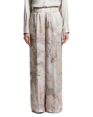Printed Flowy Viscose Woman Palazzo Pants