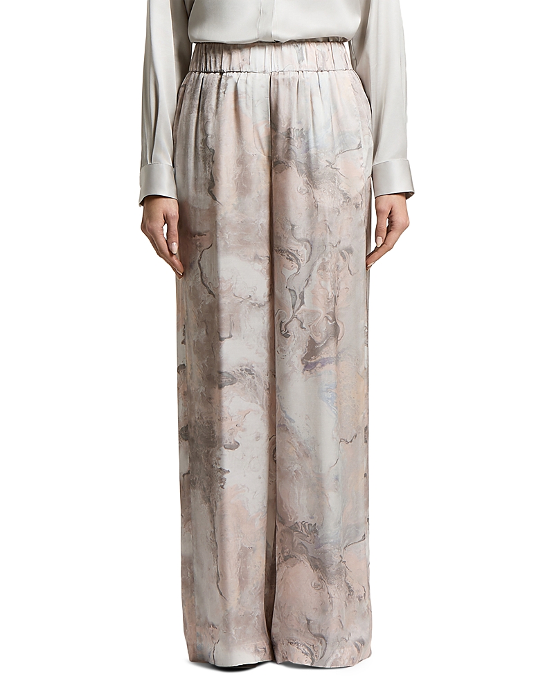 Peserico Printed Flowy Viscose Woman Palazzo Pants