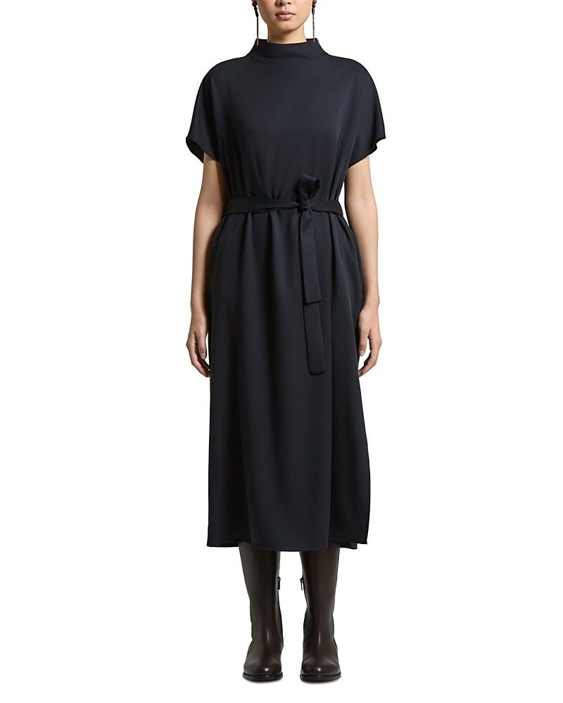 Peserico Woman Dress in Peachskin Pure Tencel Flowy Twill