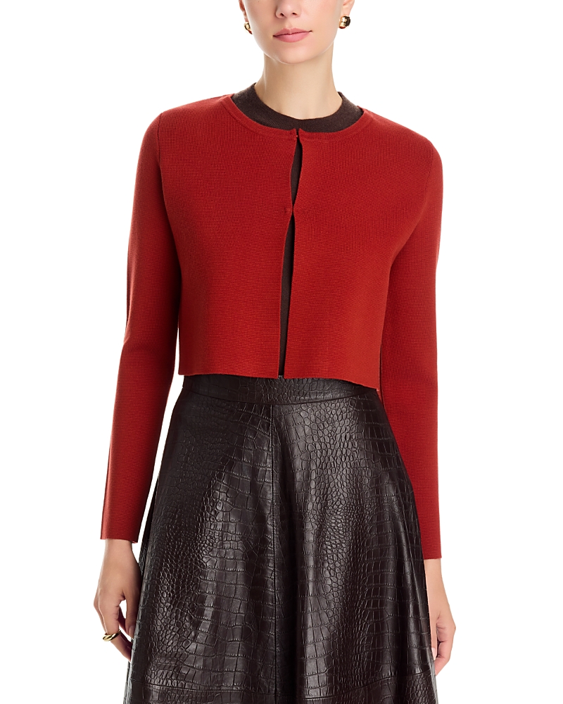 Elie Tahari The Kailany Crewneck Cardigan Sweater