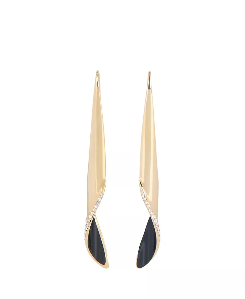 Balmain Organic Twist Earrings in Lacquered Brass