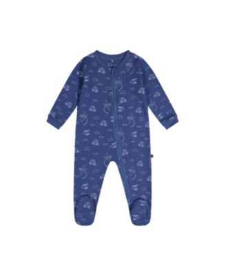  Boys' Transport Organic Cotton Front Zipper Footed One Piece Pajama - Baby