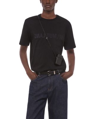 Helmut Lang Reverse Logo Cotton Crewneck T-Shirt