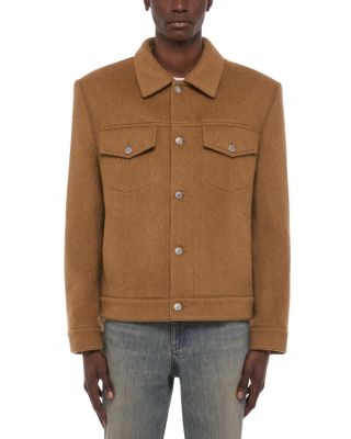 Hairy Wool Blend Trucker Jacket