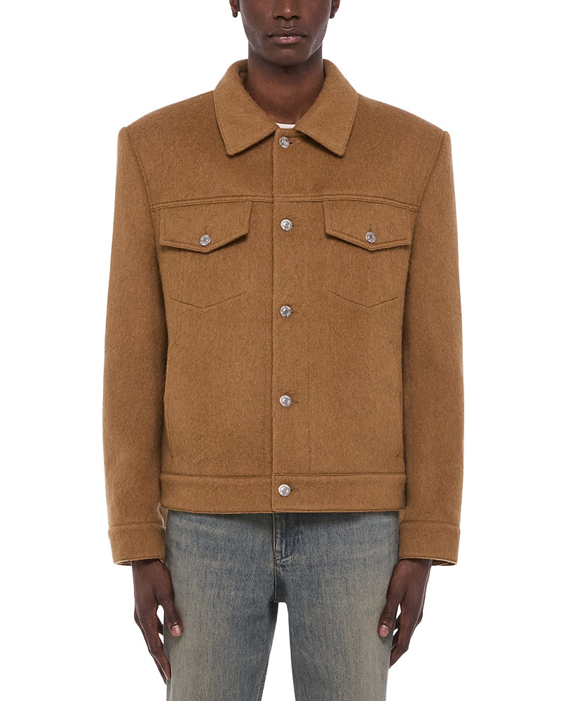 Helmut Lang Hairy Wool Blend Trucker Jacket