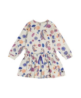 Girls' French Terry Long Sleeve Relaxed Dress - Little Kid
