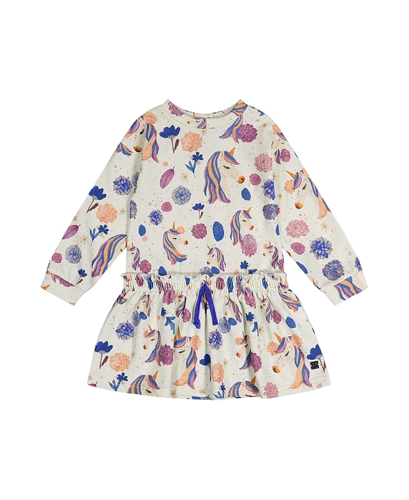 Deux par Deux Girls' French Terry Long Sleeve Relaxed Dress - Little Kid