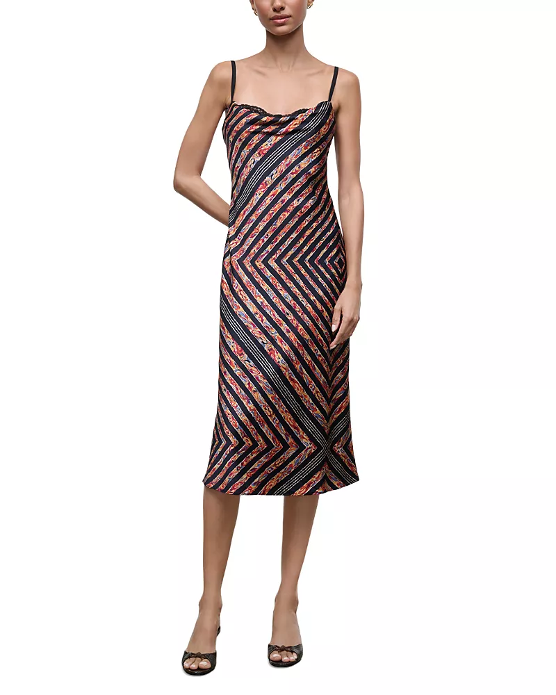 Staud Evangeline Silk Midi Dress