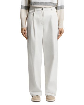 Stretch Cotton Twill Denim Pants