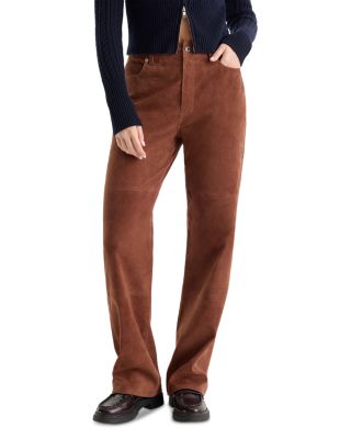 Suede Good True Straight Jeans in Cafe Clay