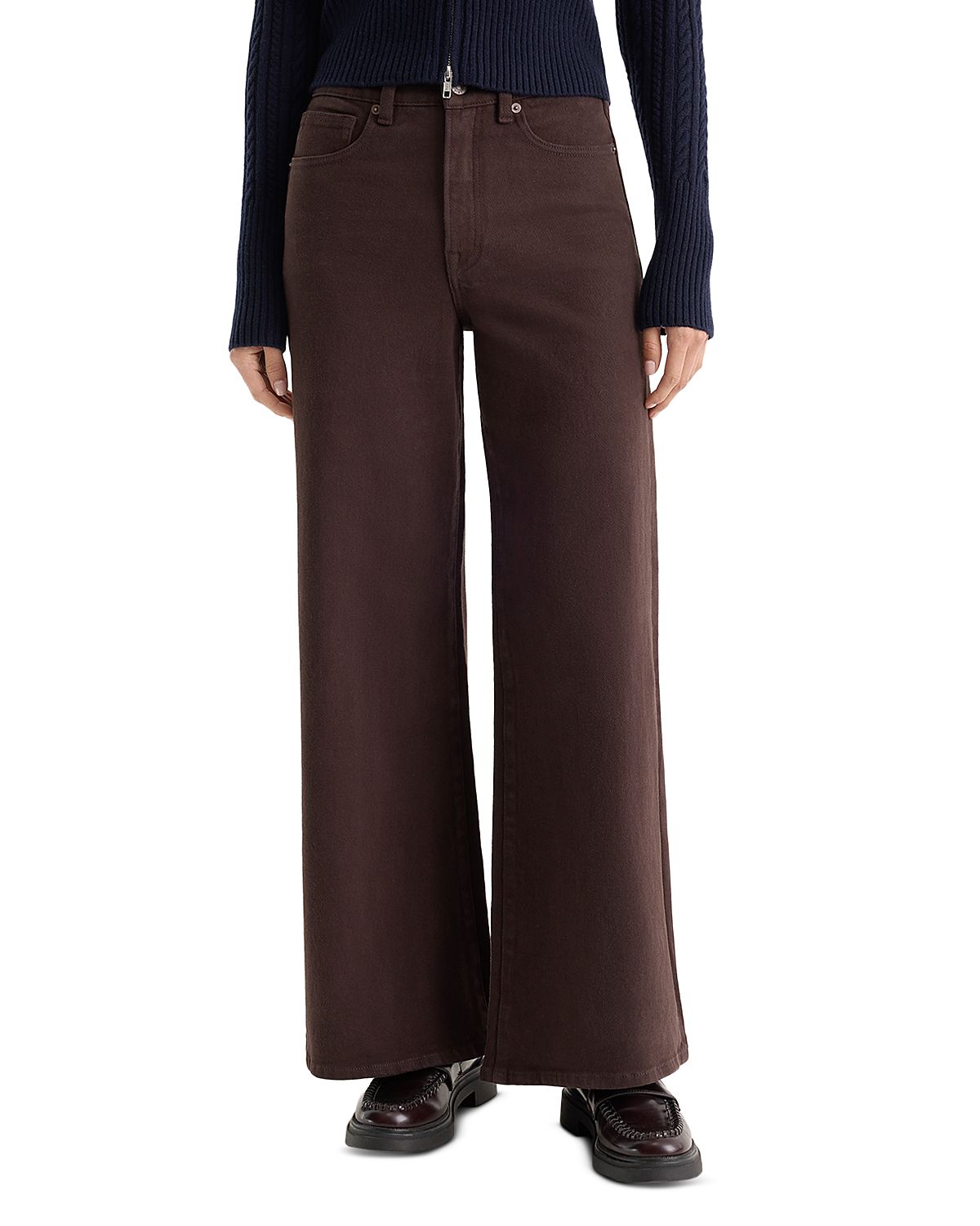 Good American Good Waist Palazzo Ankle Jeans